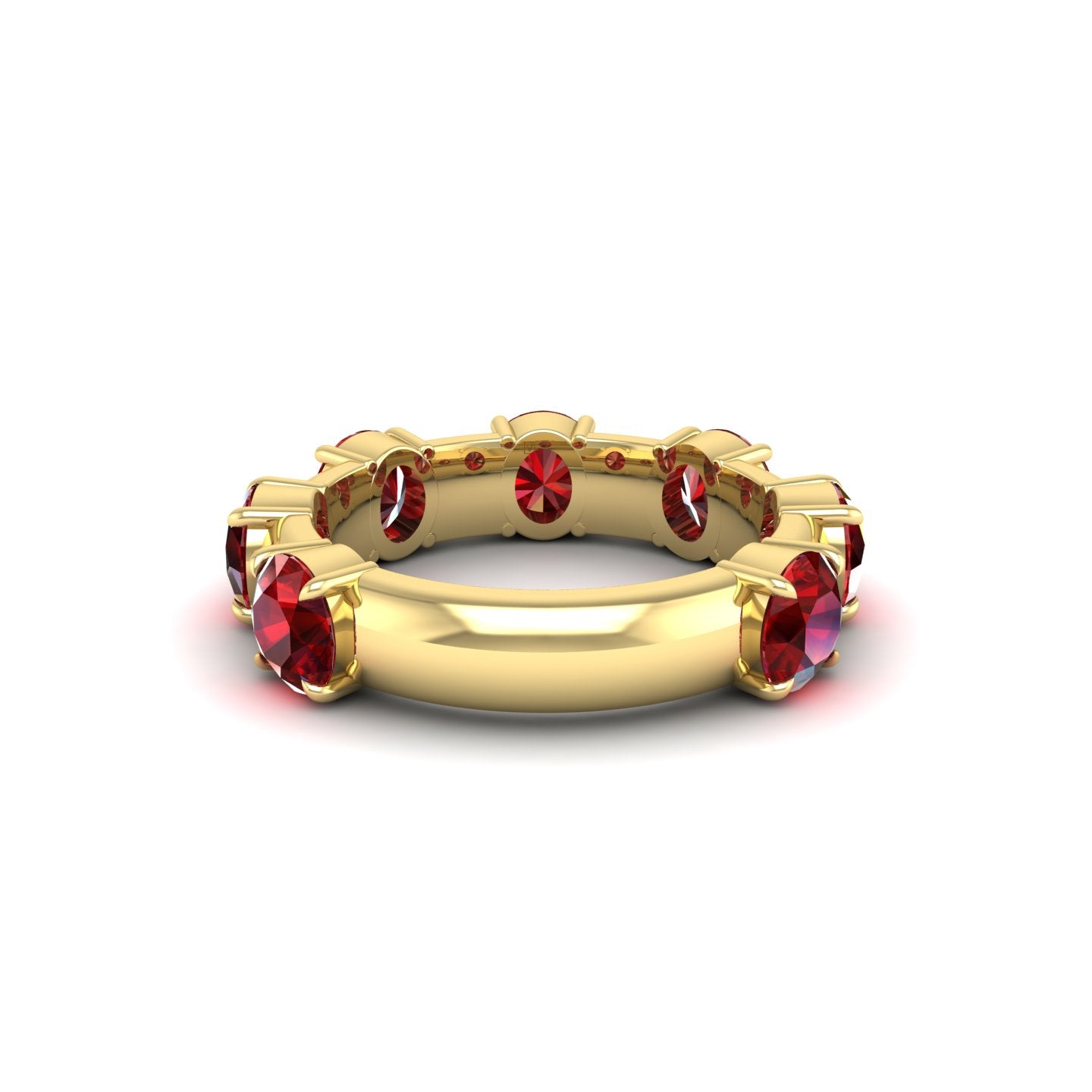 Ruby Floating Half Eternity Band