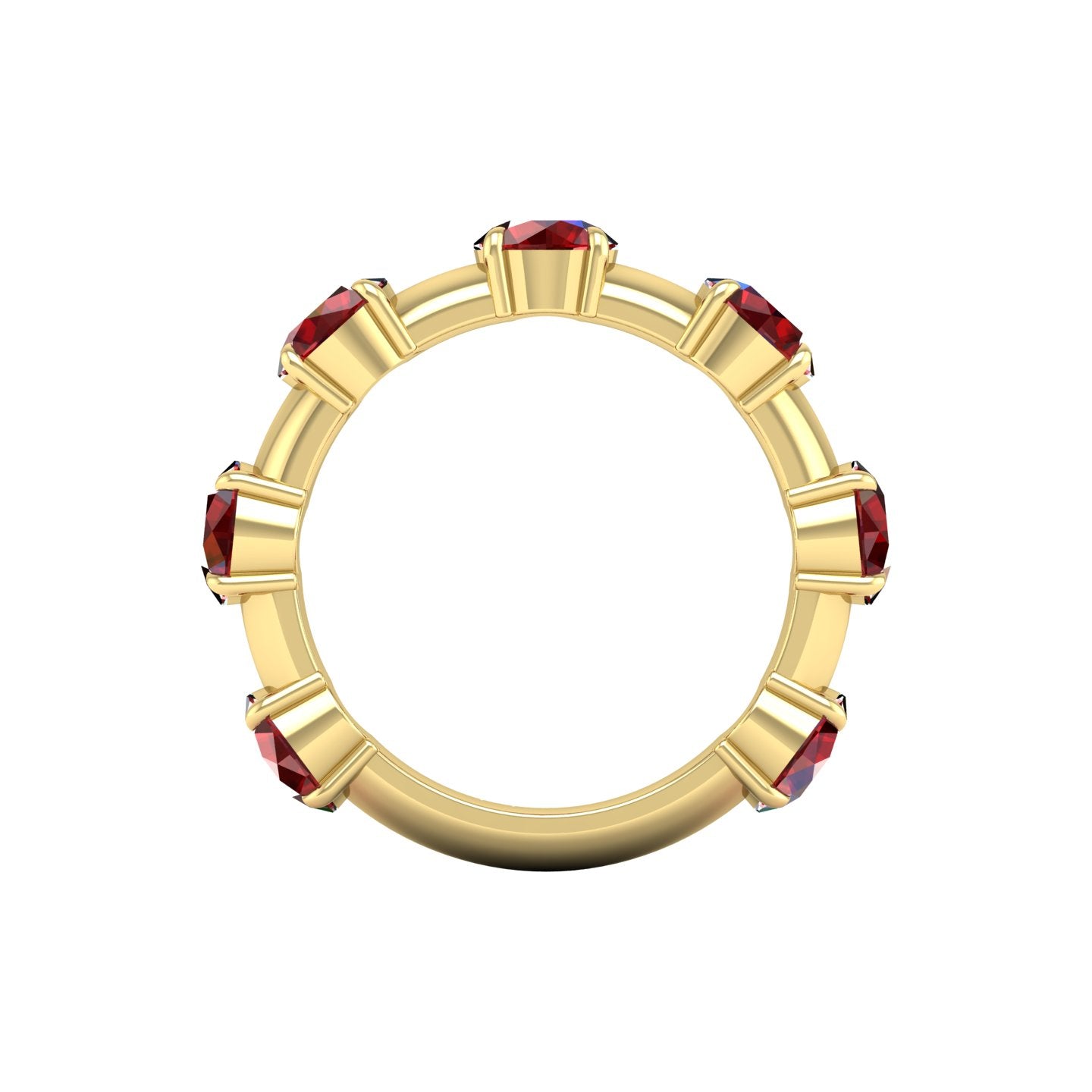 Ruby Floating Half Eternity Band