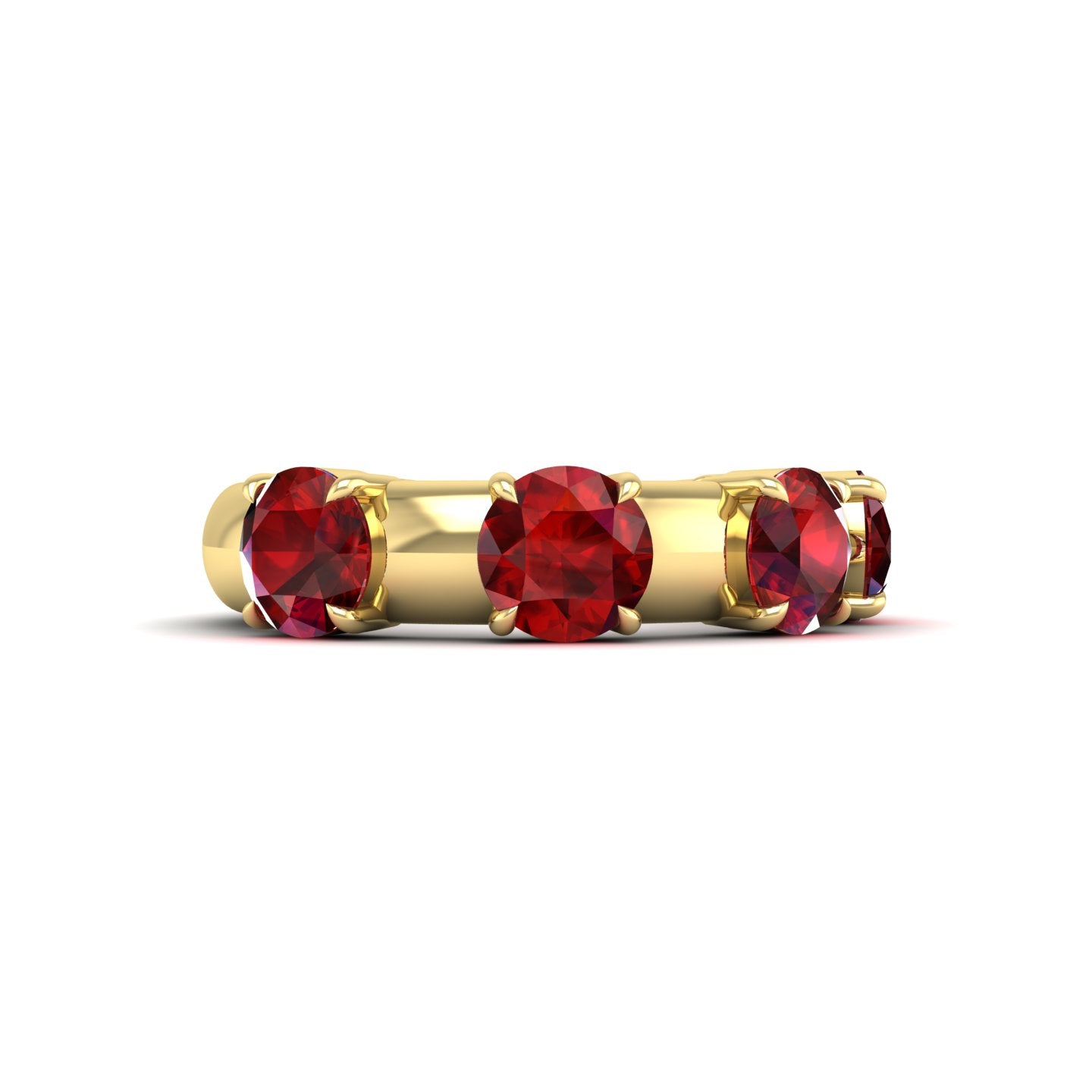 Ruby Floating Half Eternity Band