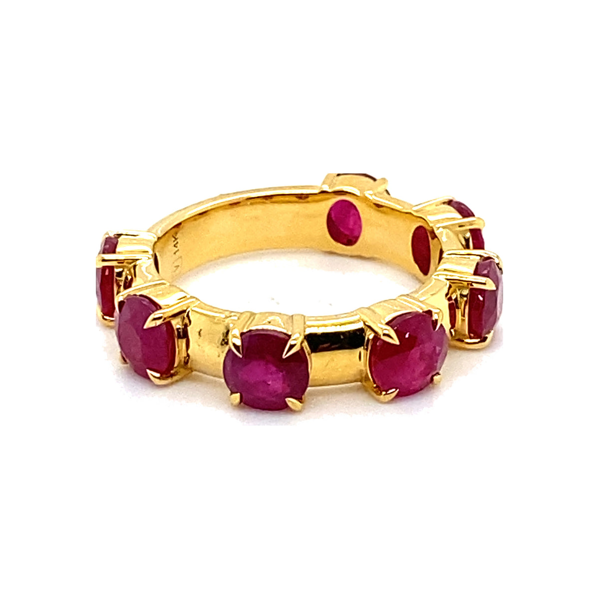 Ruby Floating Half Eternity Band