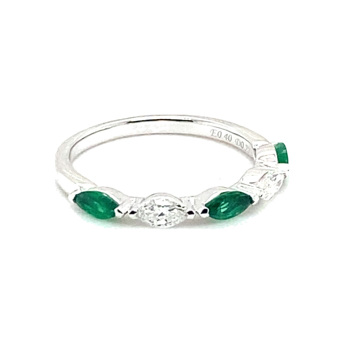 Emerald and Diamond Alternating Floating Band