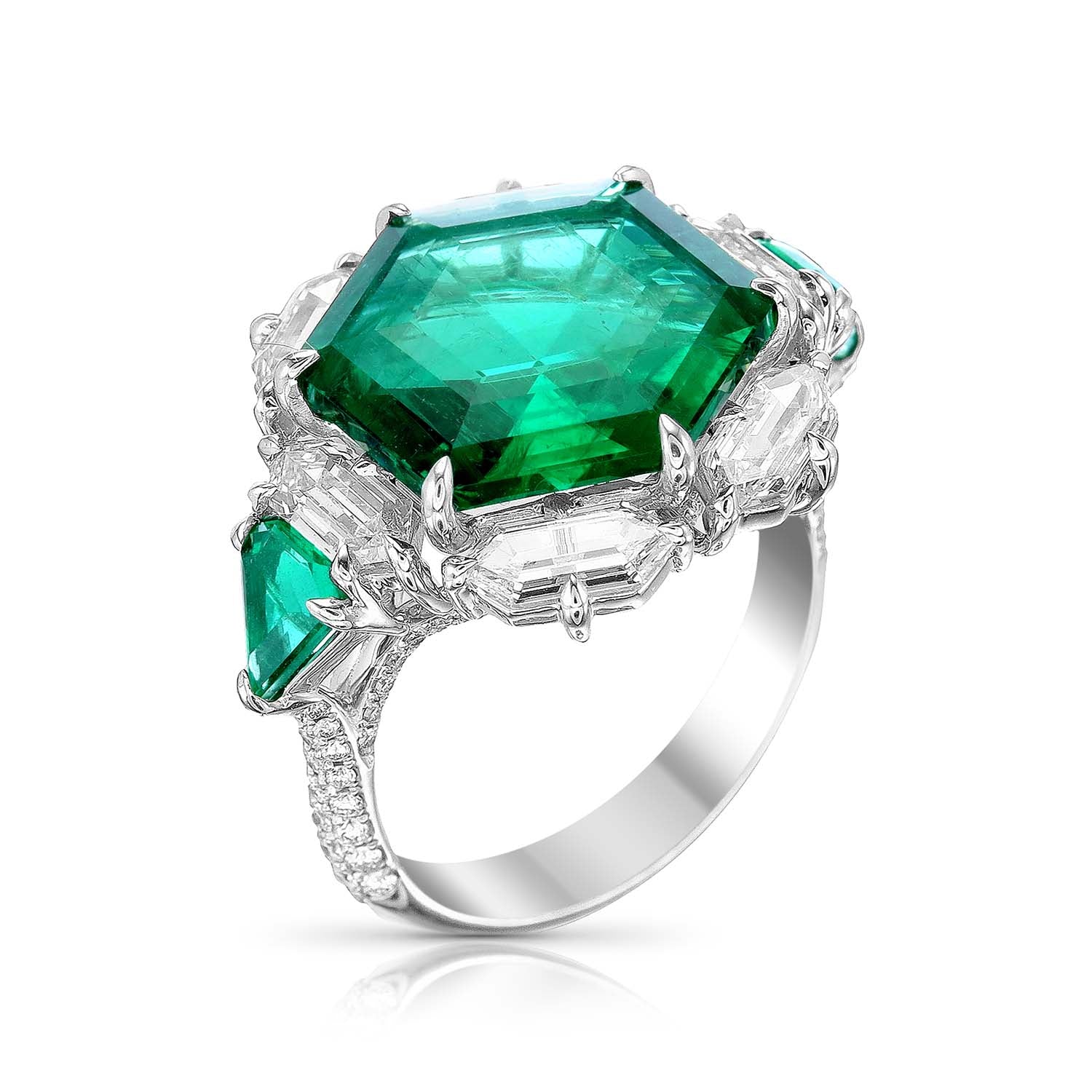 Nova Hexa Emerald Ring
